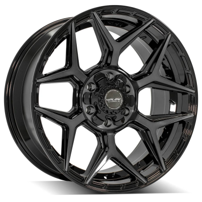 4Play 4P06 10.00X20 5X127/139.7 ET-18.0 NB87.00 Gloss Black with Brushed Tinted Clear