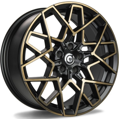 Carbonado Wheels SHIELD BGGF - BLACK GLOSSY GOLD FRONT