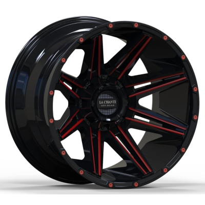 CIM Wheels LCOF19 GLOSS BLACK RED