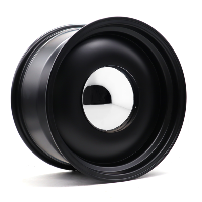 CIM Wheels Smoothie Black Large 9.50X18 Blanco ET-19.0 NB90.00 Matte black & chrome kap