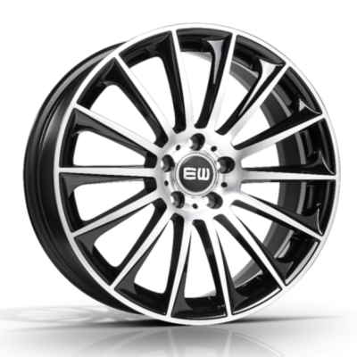 Elite Wheels EW02 WILD BEAUTY BLACK POLISHED