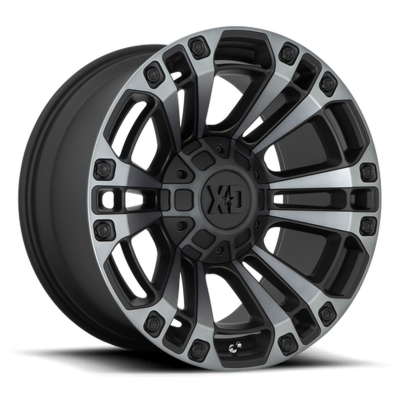 XD Series By KMC Wheels XD851 MONSTER 3 9.00X20 6X114.3/139.7 ET18.0 NB78.10 Satin black w/ gray tint