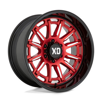 XD Series By KMC Wheels XD865 PHOENIX CANDY RED MILLED W- BLACK LIP XD Series By KMC Wheels XD865 PHOENIX CANDY RED MILLED W- BLACK LIP