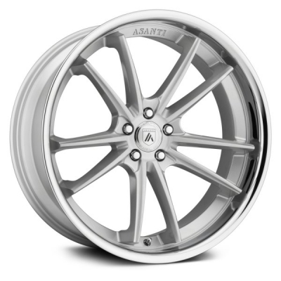 Asanti Black ABL-23 SIGMA BRUSHED SILVER W- CHROME LIP Asanti Black ABL-23 SIGMA BRUSHED SILVER W- CHROME LIP