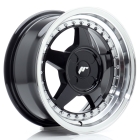 JR Wheels JR6 7.00X15 Blanco ET20.0 NB67.10 Gloss Black Machined Lip