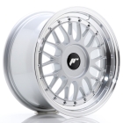 JR Wheels JR23 8.00X16 Blanco ET20.0 NB72.60 Hyper Zilver / Gepolijste Lip