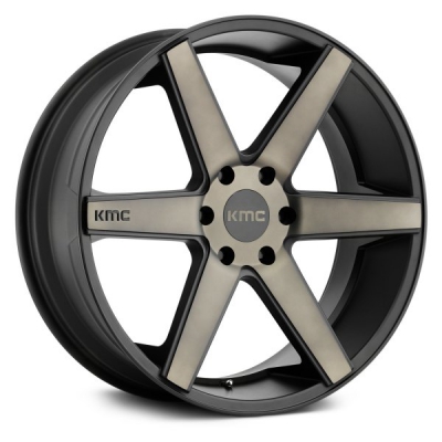 KMC KM704 DISTRICT TRUCK MATTE BLACK W- DARK TINT KMC KM704 DISTRICT TRUCK MATTE BLACK W- DARK TINT