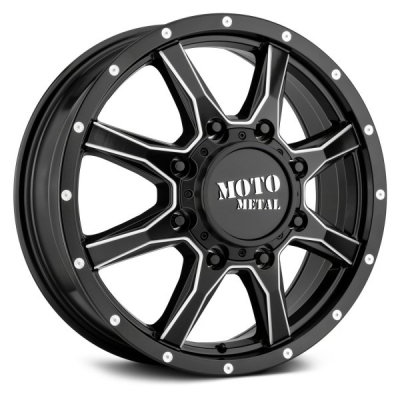 Moto Metal MO995 SATIN BLACK MILLED - FRONT