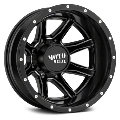 Moto Metal MO995 SATIN BLACK MILLED - REAR