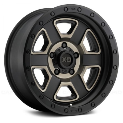 XD Series By KMC Wheels XD133 FUSION OFF-ROAD SATIN BLACK MACH W- DARK TINT CLEAR COAT