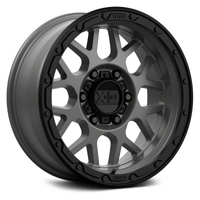 XD Series By KMC Wheels XD135 (XD1354) MATTE GREY W/ MATTE BLACK LIP