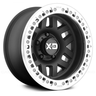 XD Series By KMC Wheels XD229 MACHETE CRAWL BEADLOCK SATIN BLACK W- MACHINED RING