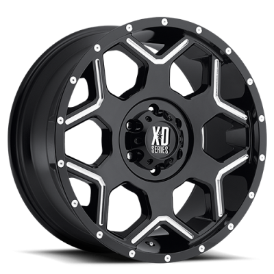 Xd Series By Kmc Wheels XD812 CRUX GLOSS BLACK MILLED