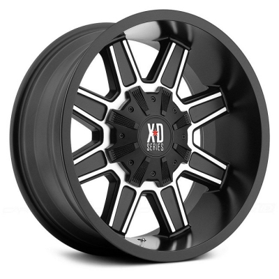 Xd Series By Kmc Wheels XD823 TRAP SATIN BLACK W- MACHINED FACE