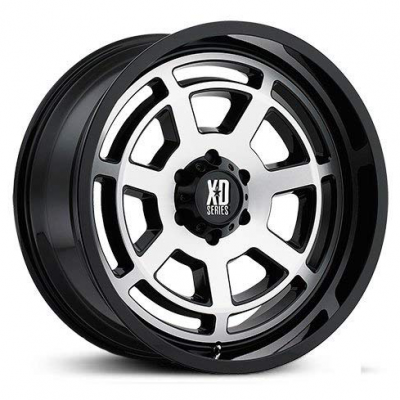 Xd Series By Kmc Wheels XD824 BONES GLOSS BLACK MACHINED