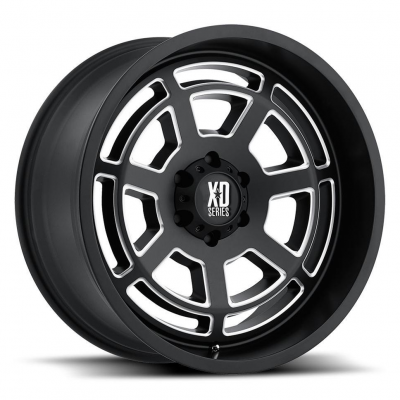Xd Series By Kmc Wheels XD824 BONES SATIN BLACK MILLED