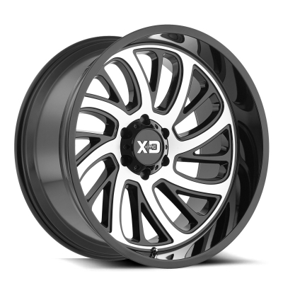 XD Series By KMC Wheels XD826 SURGE GLOSS BLACK W MACHINED FACE