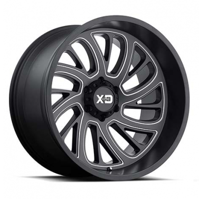 XD Series By KMC Wheels XD826 SURGE SATIN BLACK MILLED
