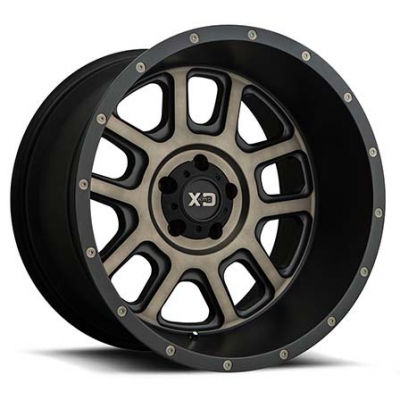 XD Series By KMC Wheels XD828 DELTA MATTE BLACK W- DARK TINT CLEAR