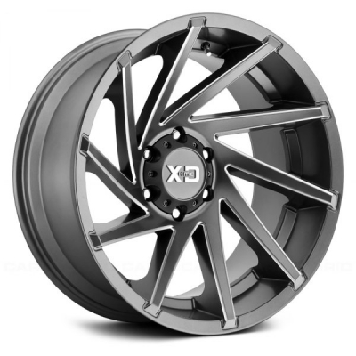 XD Series By KMC Wheels XD834 CYCLONE SATIN GRAY MILLED