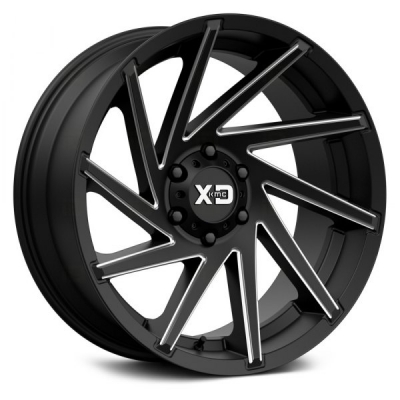 XD Series By KMC Wheels XD834 CYCLONE SATIN BLACK MILLED