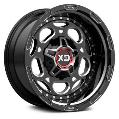 XD Series By KMC Wheels XD837 DEMODOG GLOSS BLACK MILLED