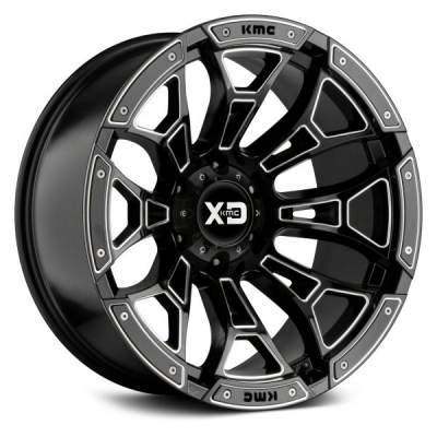 Xd Series By Kmc Wheels XD841 (XD8413) GLOSS BLACK MILLED