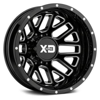Xd Series By Kmc Wheels XD843 (XD8433R) GLOSS BLACK MILLED - REAR