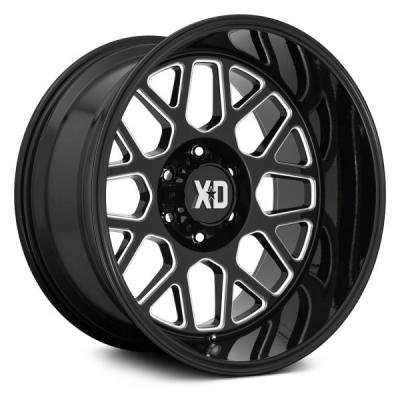 Xd Series By Kmc Wheels XD849 GRENADE 2 (XD8493) GLOSS BLACK MILLED