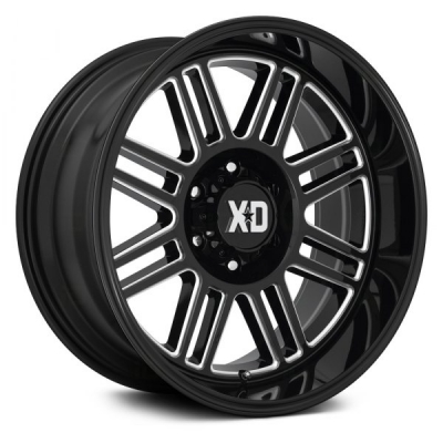 Xd Series By Kmc Wheels XD850 CAGE (XD8503) GLOSS BLACK MILLED