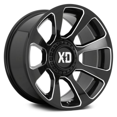 Xd Series By Kmc Wheels XD854 REACTOR GLOSS BLACK MILLED