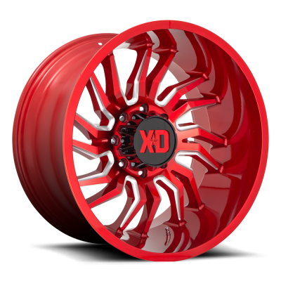 XD Series By KMC Wheels Xd Series XD858 TENSION CANDY RED MILLED