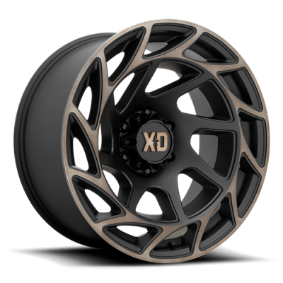 XD Series By KMC Wheels Xd XD860 ONSLAUGHT SATIN BLACK W- BRONZE TINT